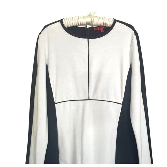 Narciso Rodriguez Design Nation Black and White Long Sleeve Dress Size Large - Picture 2 of 7